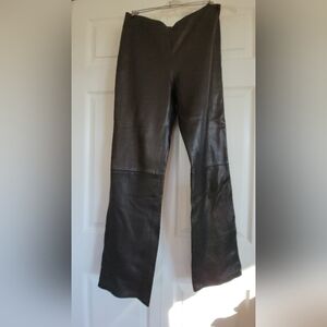 Women's Black Leather Pants